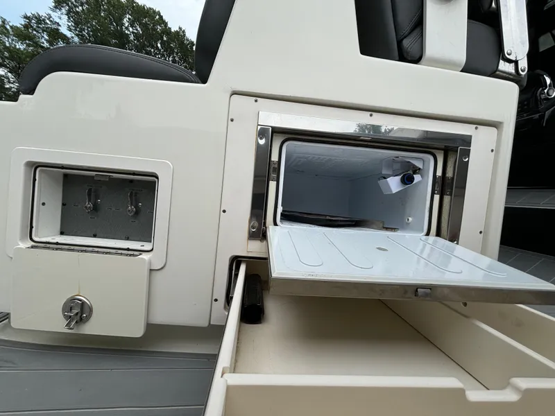 Slide: The Image of 2017 HCB Speciale boat cockpit with advanced navigation controls and panoramic view. - 30