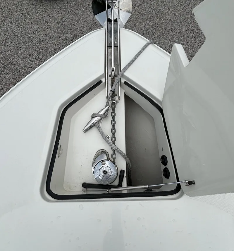 Slide: The Image of Interior view of 2017 HCB Speciale boat cockpit with navigation equipment. - 31