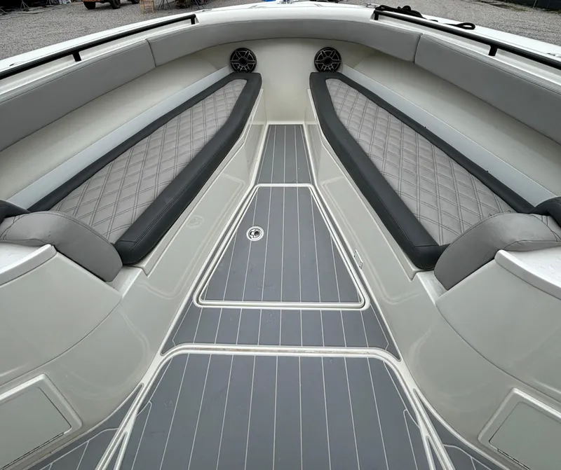 Slide: The Image of Open storage compartment on 2017 HCB Speciale boat deck. - 38