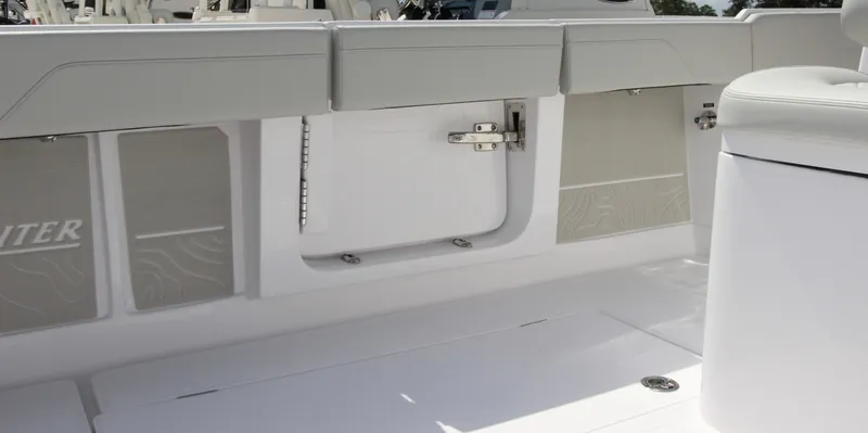 Slide: The Image of 2025 Jupiter 380LS boat interior, featuring sleek design and modern fittings. - 9
