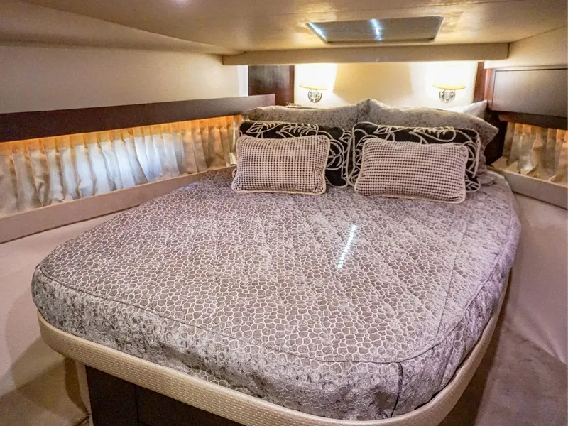 Slide: The Image of Luxurious bedroom interior of 2015 Regal 42 Sport Coupe yacht. - 15