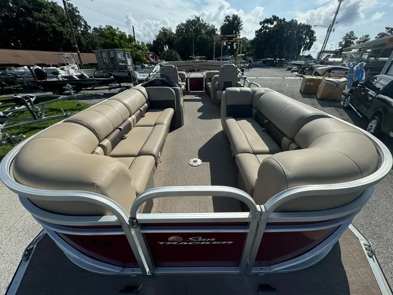 Slide: The Image of 2023 Sun Tracker Party Barge 24 DLX pontoon boat with spacious seating. - 8