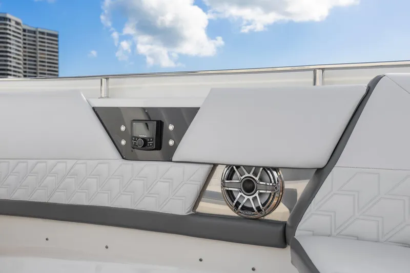 Slide: The Image of 2022 Formula 500 Super Sport Crossover interior with luxury seating and audio system. - 32