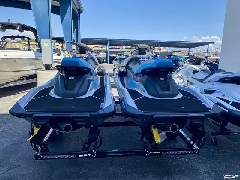 Slide: The Image of 2024 Yamaha WaveRunner VX Cruiser w/Audio, parked in a marina setting. - 5