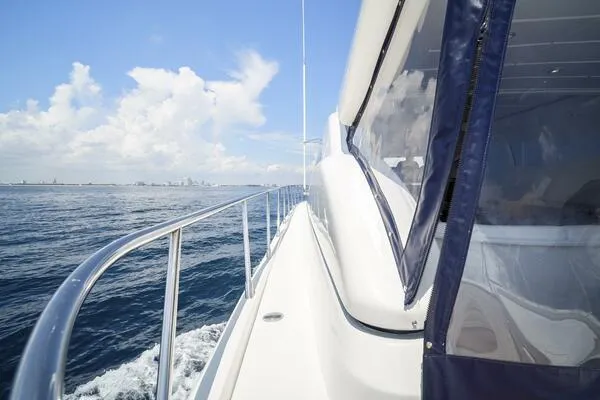 Slide: The Image of Mangusta 72 Open yacht cruising on a sunny day, 2001 model. - 10