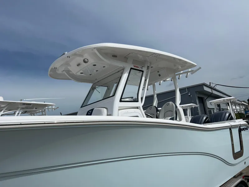 Slide: The Image of 2025 Sea Fox 288 Commander boat with sleek design and modern features. - 14