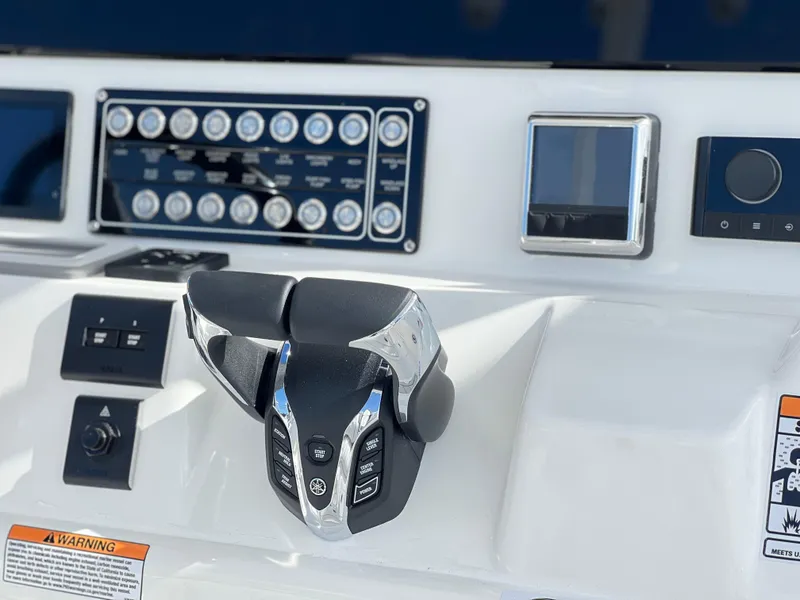 Slide: The Image of Control panel of 2025 Sea Fox 288 Commander boat with advanced navigation features. - 48