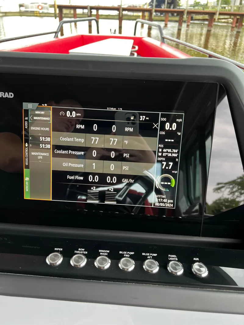 Slide: The Image of Dashboard of 2022 BRABUS Shadow 500 Cabin showing engine metrics and controls. - 25