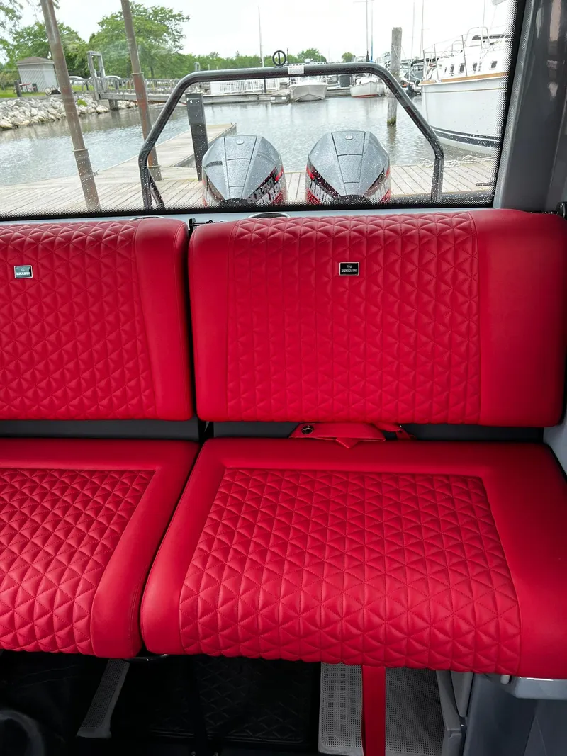 Slide: The Image of Red quilted seats in 2022 BRABUS Shadow 500 Cabin boat interior. - 43