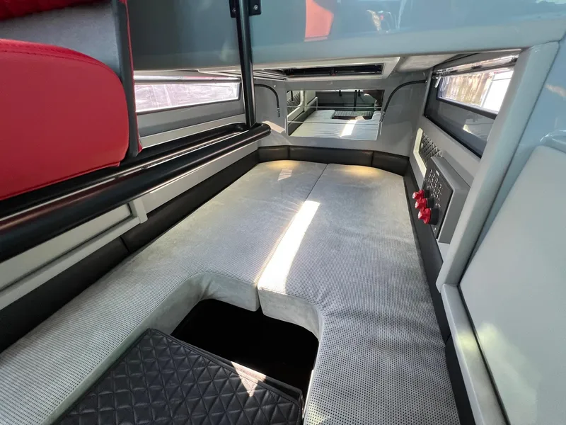 Slide: The Image of 2022 BRABUS Shadow 500 Cabin interior with modern design and comfortable seating. - 47