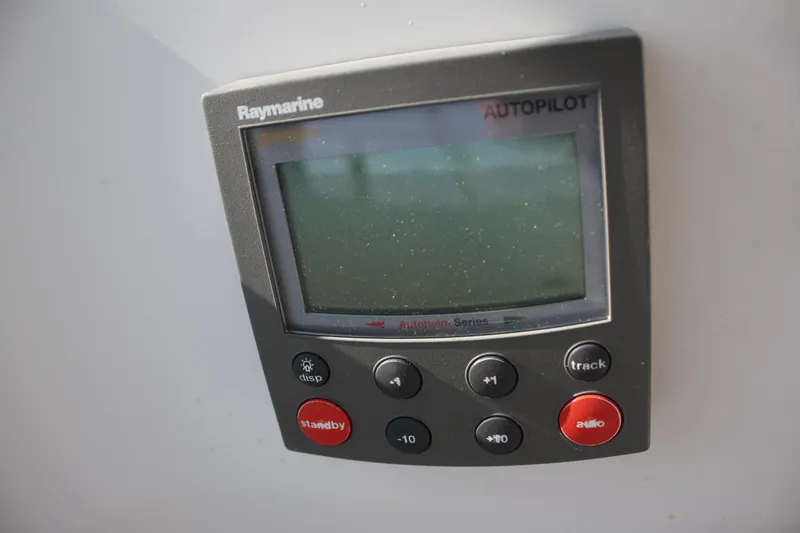 Slide: The Image of Raymarine autopilot control panel on a 1987 Morris Linda boat. - 24