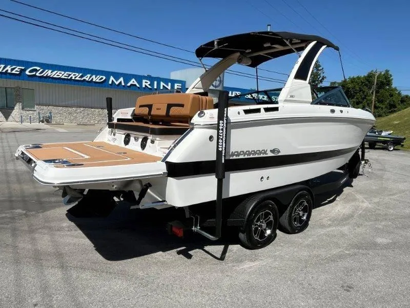 Slide: The Image of 2024 Chaparral 267 SSX boat on trailer at Lake Cumberland Marine. - 11