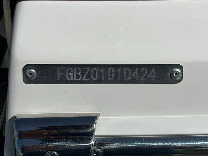 Slide: The Image of 2024 Chaparral 267 SSX boat hull identification number plate, FGBZ0191D424. - 6