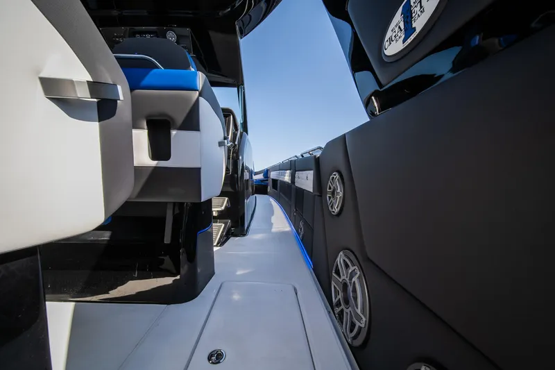 Slide: The Image of 2025 Cigarette 42 Auroris boat interior with sleek design and modern features. - 25