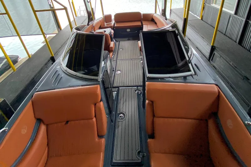 Slide: The Image of 2017 Cruisers Sport Series 298 SS South Beach Edition with luxurious orange seating. - 23