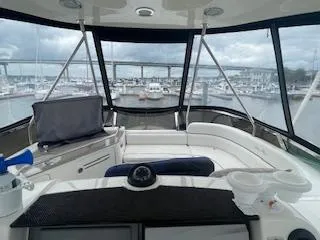 Slide: The Image of Interior view of 2007 Sea Ray 52 Sedan Bridge yacht at marina. - 15
