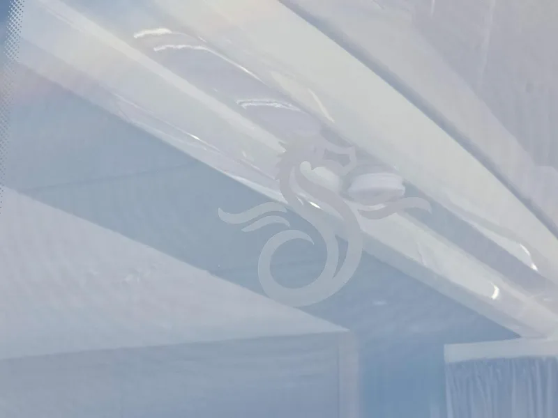 Slide: The Image of Marex 440 yacht interior ceiling with elegant dragon logo, 2026 model. - 26