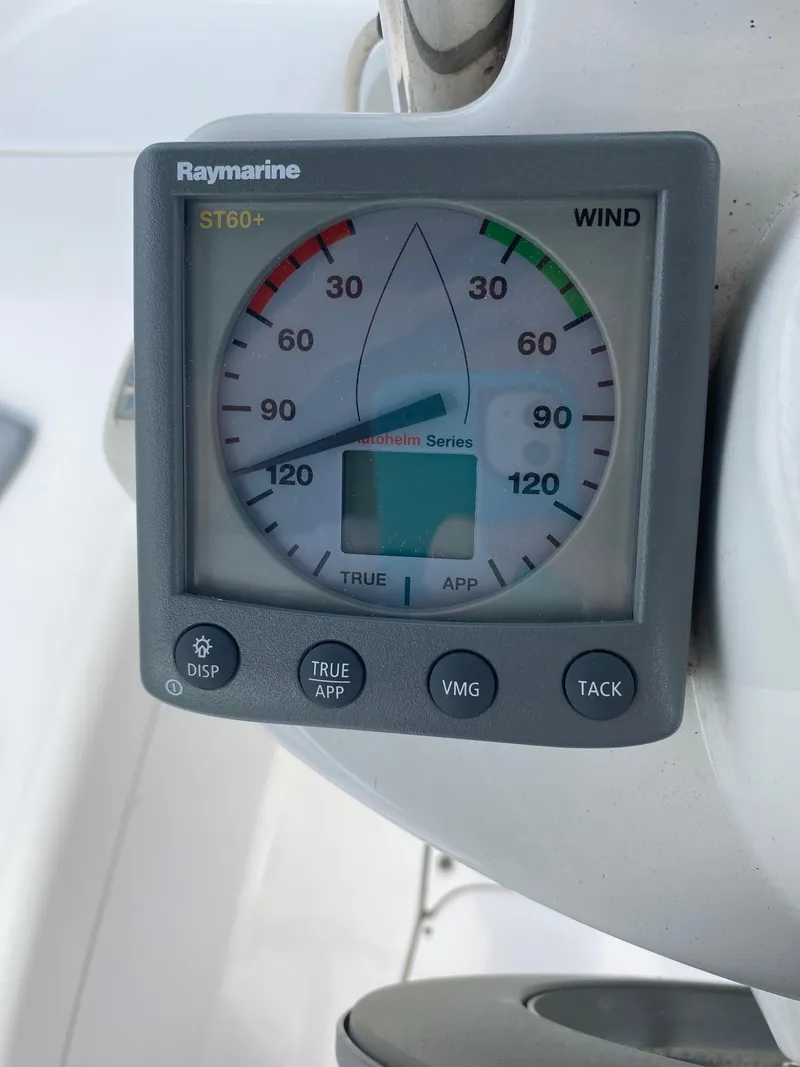 Slide: The Image of Raymarine ST60+ wind instrument on a 2008 Hunter 33 sailboat. - 44