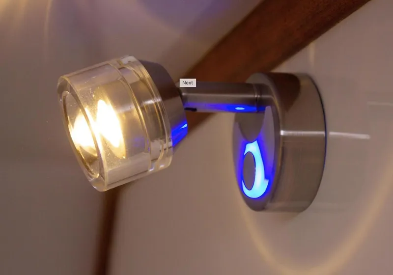 Slide: The Image of LED wall light fixture on Ocean Sport 30 Roamer 2022 boat. - 20