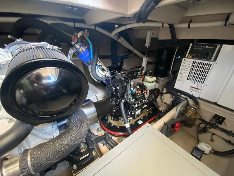 Slide: The Image of Engine room of 2014 Meridian 441 Sedan with Cummins Onan generator. - 23