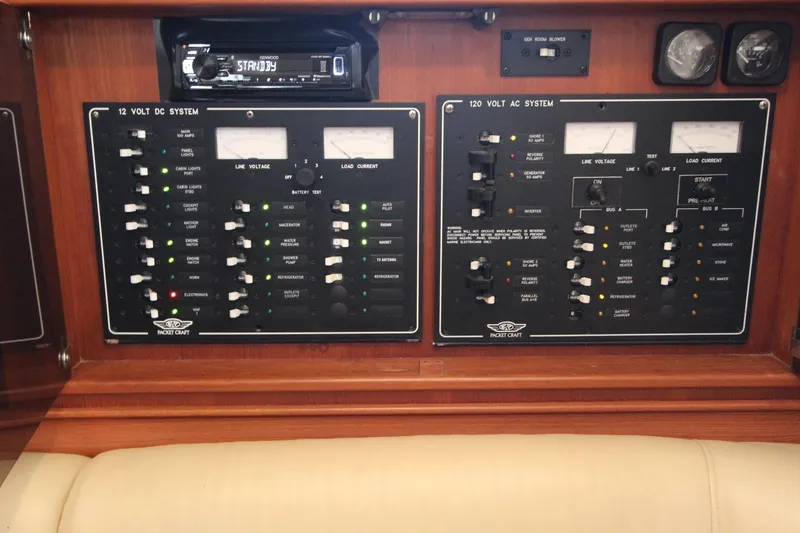 Slide: The Image of Control panel of Island Packet 360 yacht, year 2002. - 26