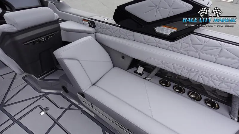 Slide: The Image of Luxurious interior of 2025 Nautique Super Air Nautique G25 Paragon boat. - 30