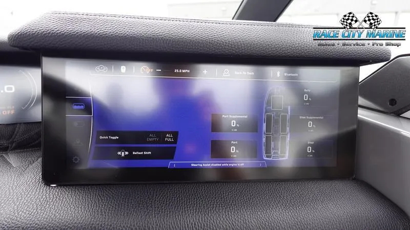Slide: The Image of 2025 Nautique Super Air Nautique G25 Paragon dashboard display with control interface. - 39