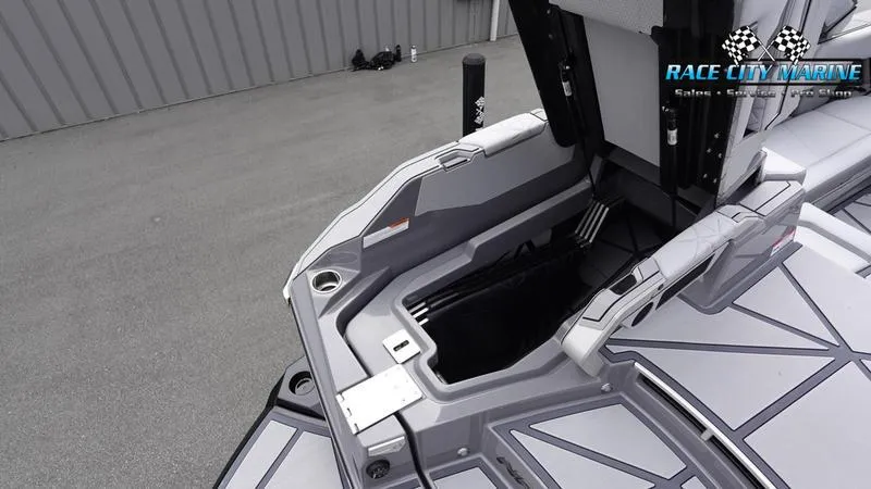 Slide: The Image of 2025 Nautique Super Air Nautique G25 Paragon boat interior storage compartment. - 45