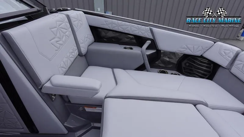 Slide: The Image of 2025 Nautique Super Air Nautique G25 Paragon interior with luxurious seating. - 47