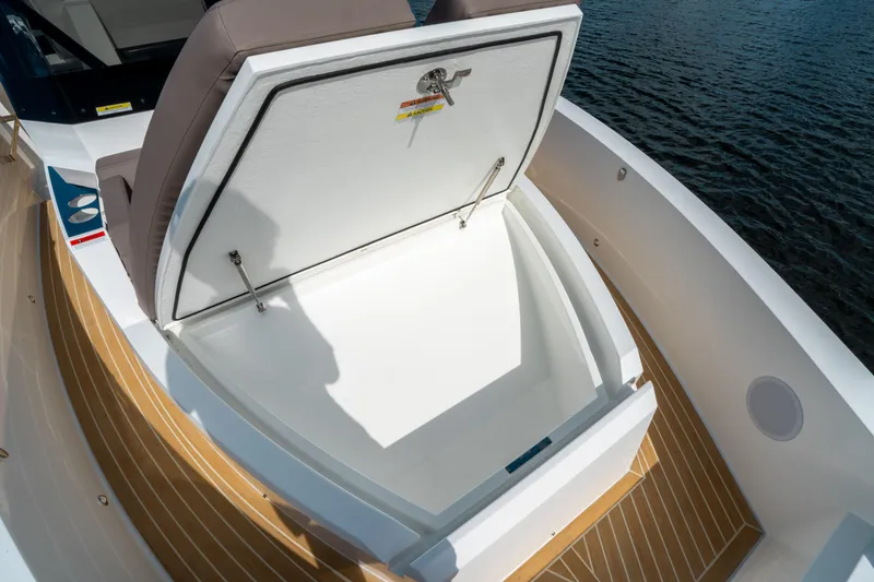 Slide: The Image of Open storage compartment on 2025 De Antonio Yachts D32 OPEN boat. - 41