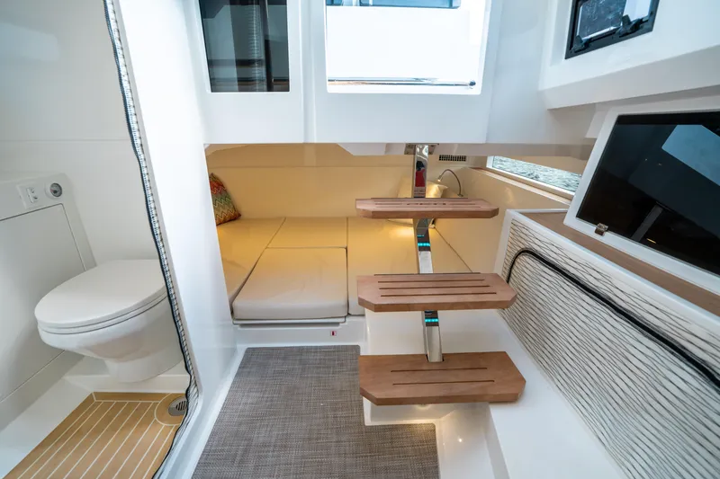 Slide: The Image of Interior of 2025 De Antonio Yachts D32 OPEN, featuring modern design and compact amenities. - 47
