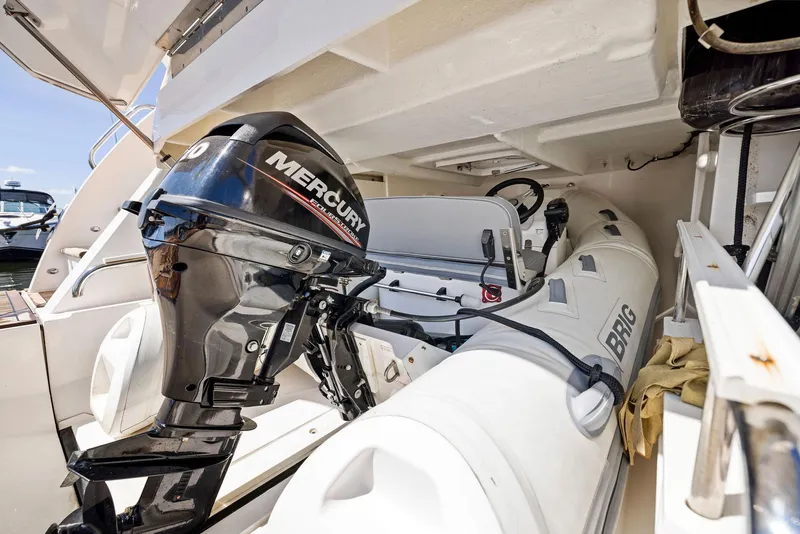 Slide: The Image of 2017 Riviera Sport Yacht with Mercury outboard motor and Brig inflatable boat. - 26