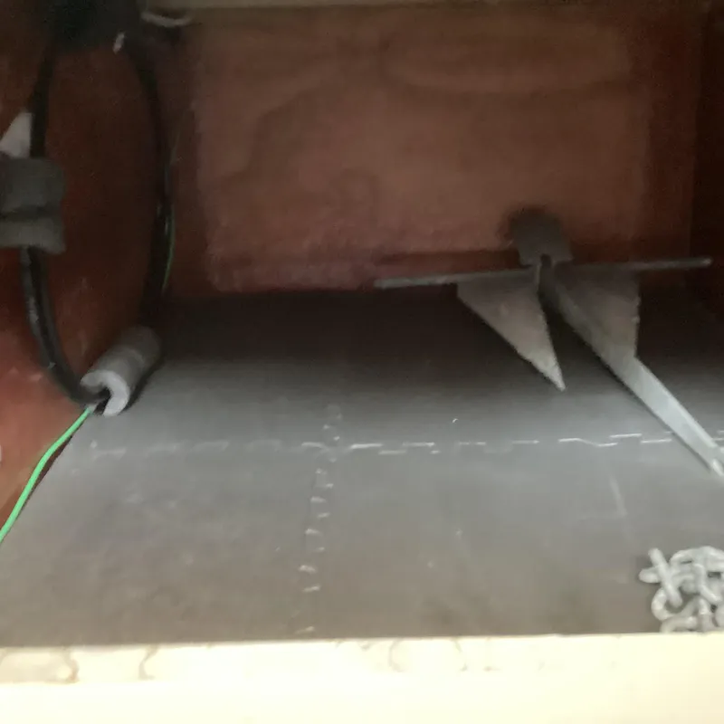 Slide: The Image of Anchor storage compartment in 2021 Willis Beal 35 Extended Pilothouse boat. - 37