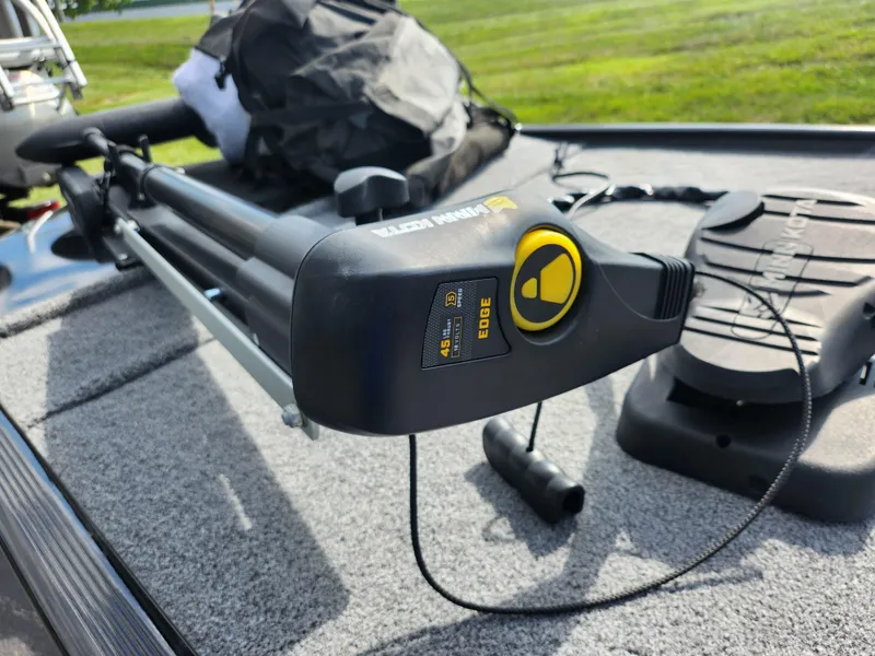 Slide: The Image of 2022 Tracker Bass Tracker Classic XL boat with trolling motor on deck. - 6
