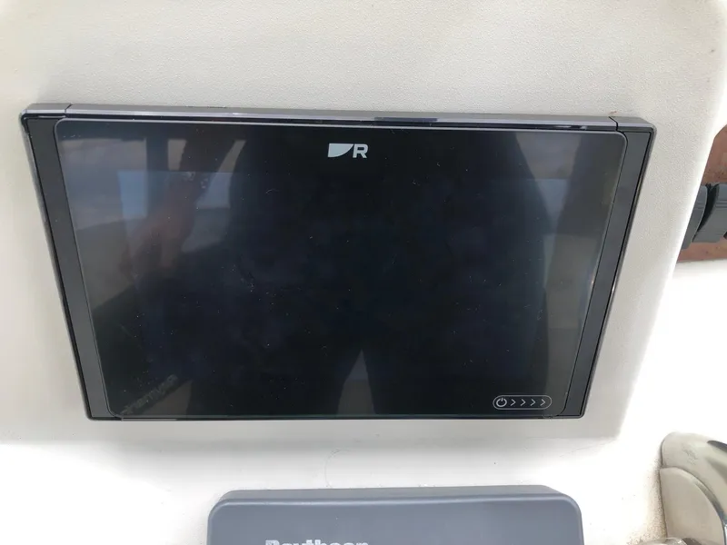 Slide: The Image of Dashboard screen on 2001 Sea Ray 340 Sundancer boat. - 14