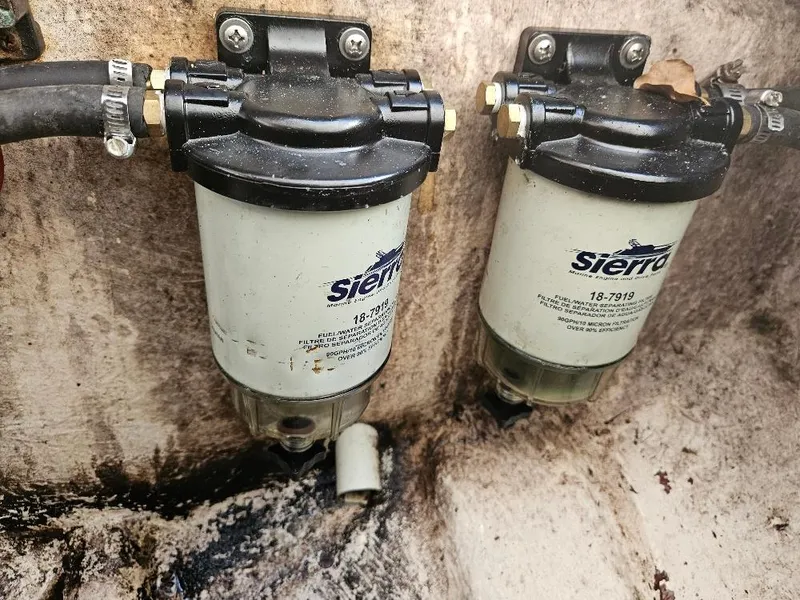 Slide: The Image of Sierra fuel filters on a 2013 Tidewater 250 CC Adventure boat. - 17