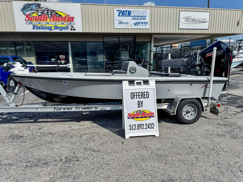 Slide: The Image of Vtech 18Flats 2022 boat on trailer at South Austin Fishing Depot. - 20