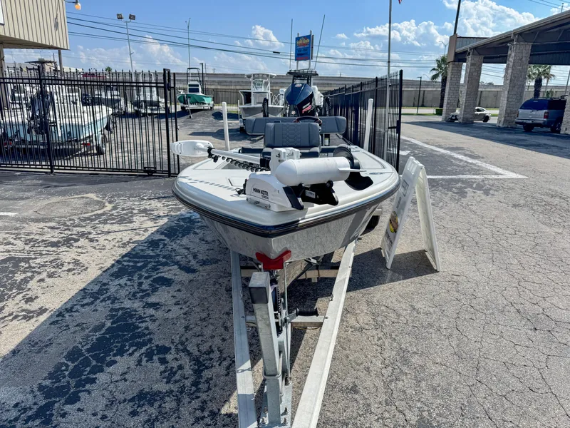 Slide: The Image of Vtech 18Flats 2022 boat on trailer in outdoor dealership lot. - 3