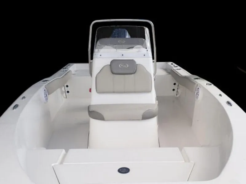 Slide: The Image of 2025 Key West 179 FS boat interior with seating and console. - 7