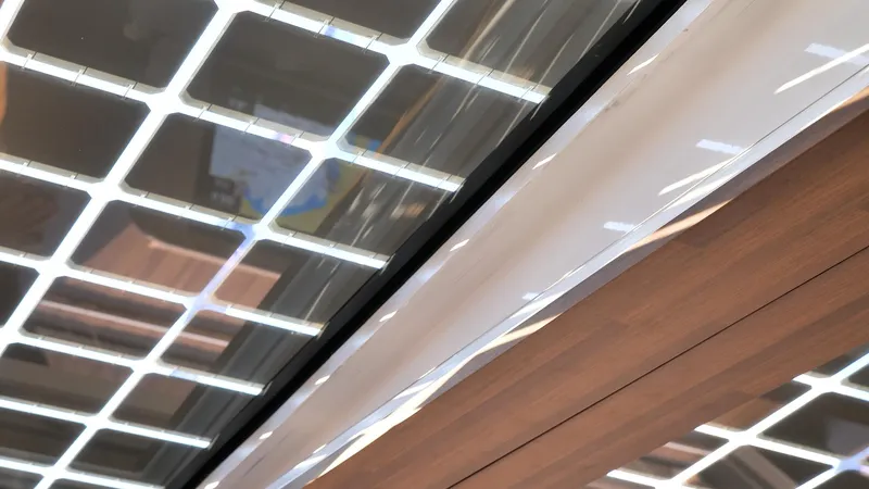 Slide: The Image of Solar panels on Fountaine Pajot Thira 80 yacht, 2025 model, with sleek design elements. - 4