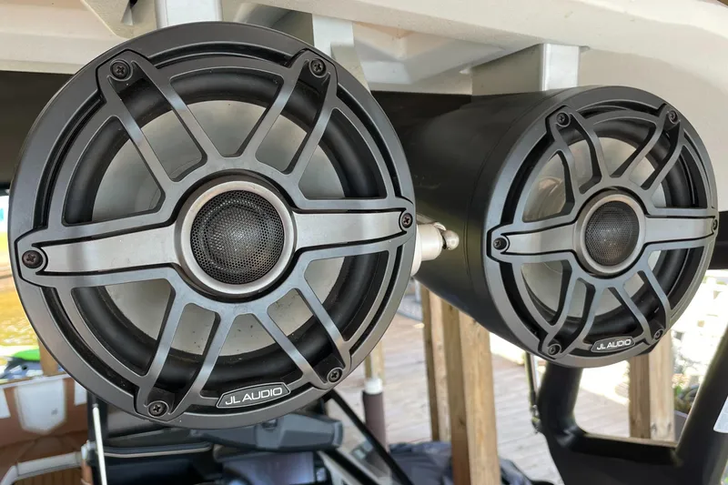 Slide: The Image of JL Audio speakers on 2019 Nautique Super Air Nautique G23 Coastal Edition boat. - 7