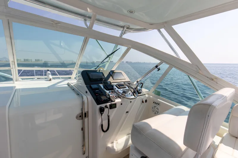 Slide: The Image of 2008 32 Cabo 32 Express B Reel Helm - 14