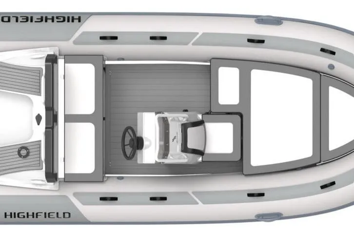 The Image of Top view of 2026 Highfield Sport460 inflatable boat, featuring sleek design and modern layout. - 2