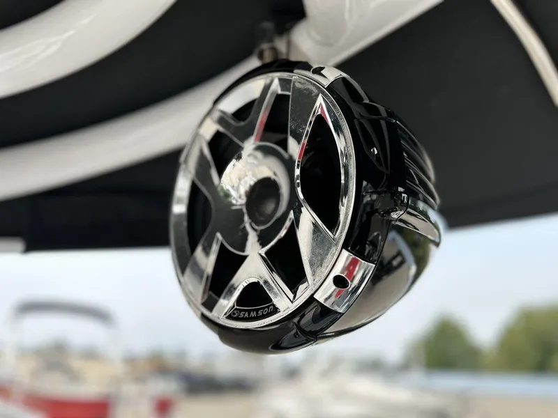 Slide: The Image of Close-up of a speaker on a 2016 Sanger 237LTZ boat. - 17