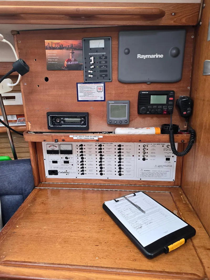 Slide: The Image of Navigation system on a 2000 Catalina 380 sailboat. - 11
