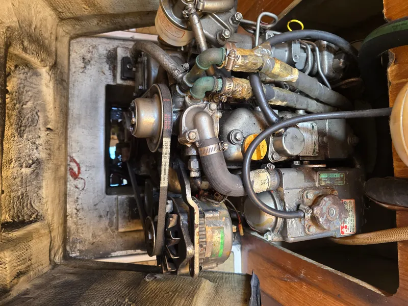 Slide: The Image of Engine compartment of a 2000 Catalina 380 sailboat. - 25