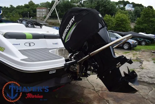 Slide: The Image of 2022 Tahoe T16 boat with Mercury outboard motor at Thayer's Marine. - 10