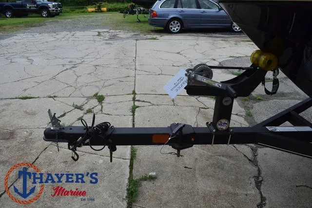 Slide: The Image of Trailer hitch of 2022 Tahoe T16 boat at Thayer's Marine. - 8