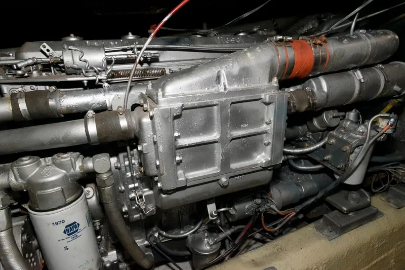 Slide: The Image of Engine components of a 1985 Ocean Yachts 46 Aft Cabin Motor Yacht. - 26