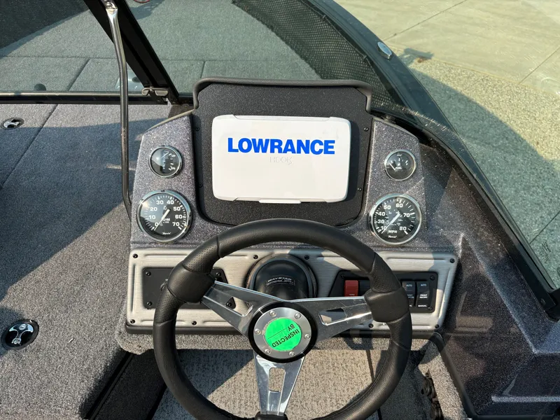 Slide: The Image of 2024 Ranger VS1782SC Angler boat dashboard with Lowrance navigation system. - 6